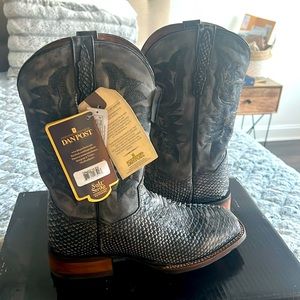 Dan Post Men’s Grey Faux Python size 10 wide. NIB WITH TAGS